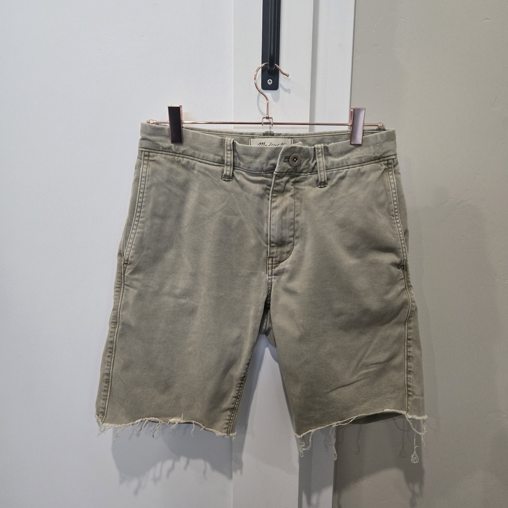 Madewell Olive Green Men's Flat Front Shorts
